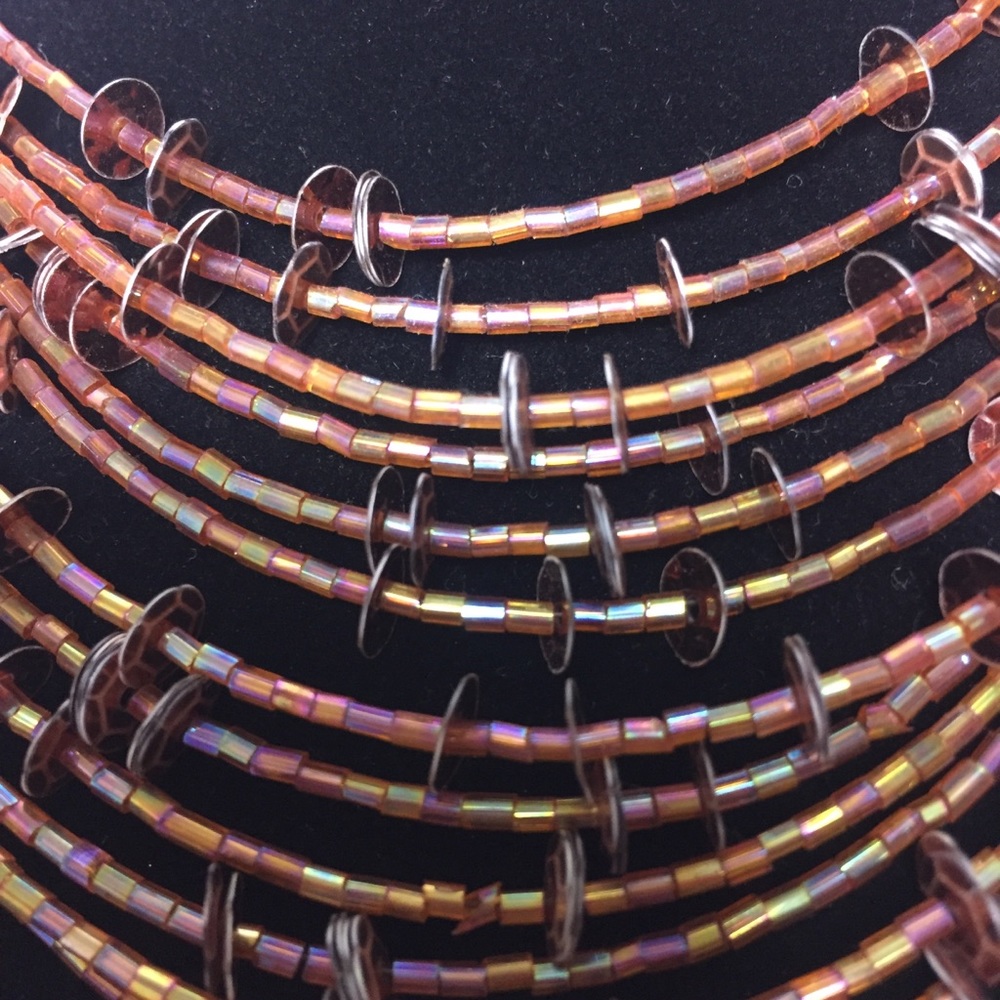Multi Strand Sequins and Beads Brown - Picture 2 of 5
